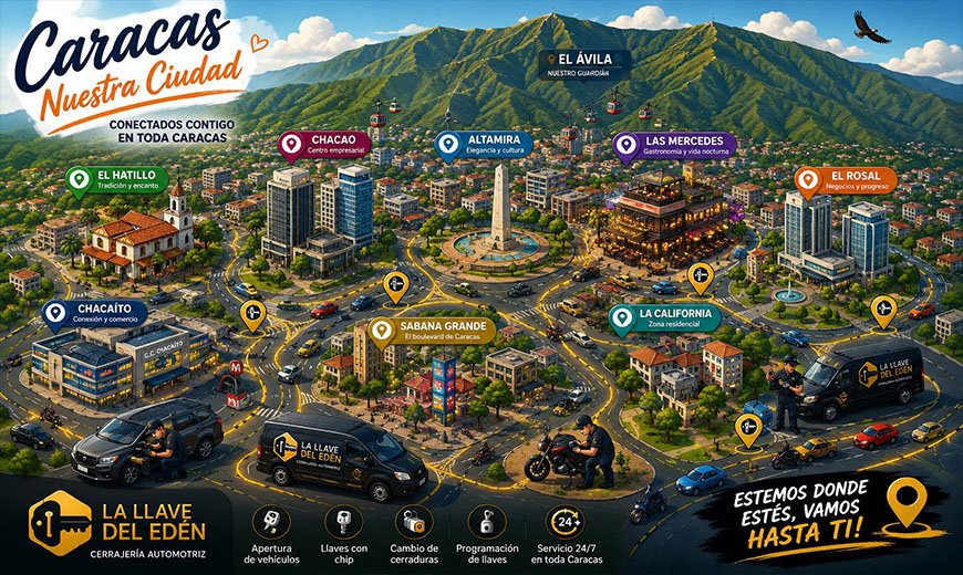 Cerrajería Automotriz y Servicio a Domicilio en Caracas